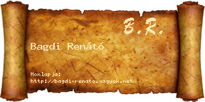 Bagdi Renátó névjegykártya