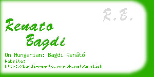 renato bagdi business card